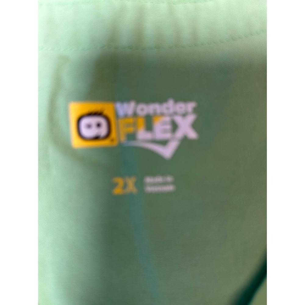WonderWink‎ WonderFlex Bundle Of 3 V-Neck Scrub Tops 2X Green Blue Navy Woman's - Picture 12 of 13